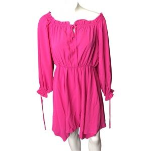 SealGirl Vibrant Hot Pink Ruffle Dress NWT size Medium
